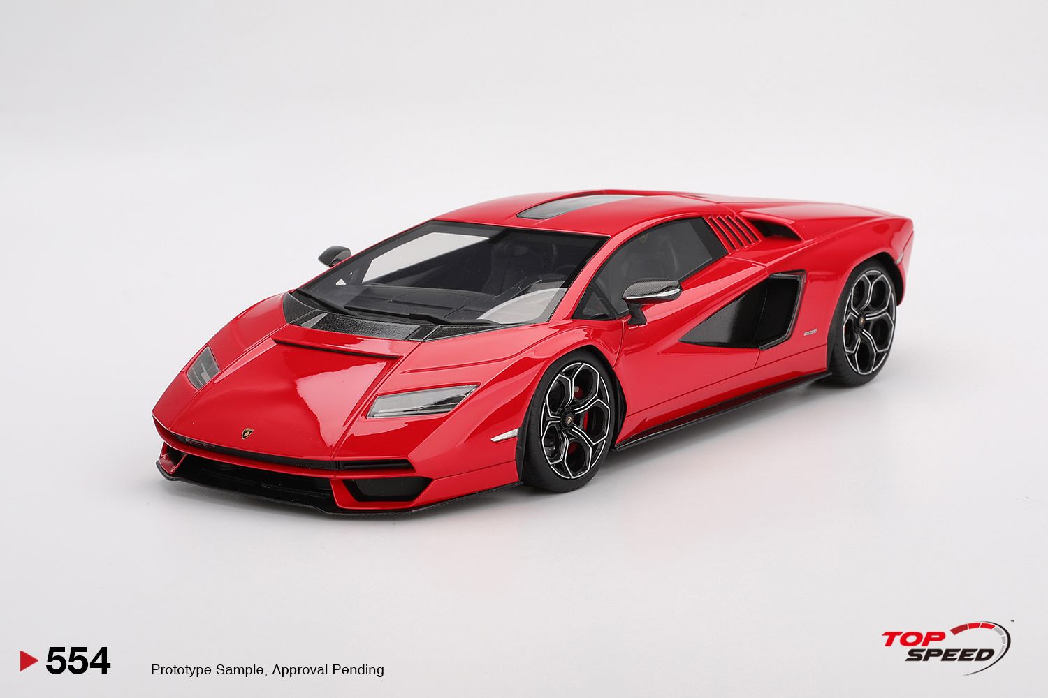 1:18 TSM - 2023 Lamborghini Countach LPI 800-4 Rosso Mars, red