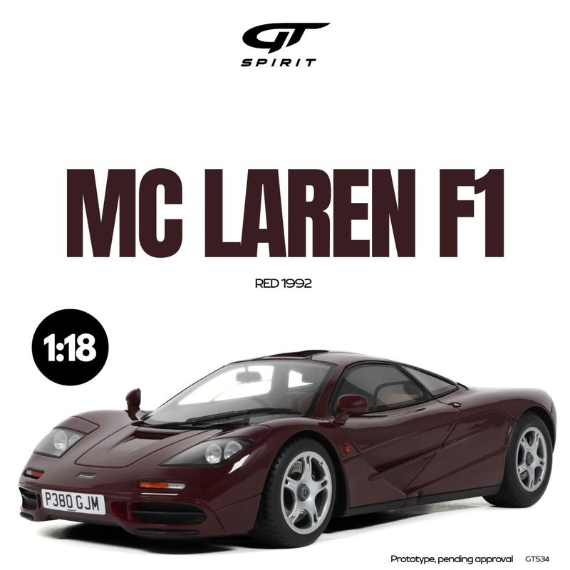 1:18 GT Spirit - 1992 McLaren F1 Red 1:18 GT Spirit - 1992 McLaren F1 Red