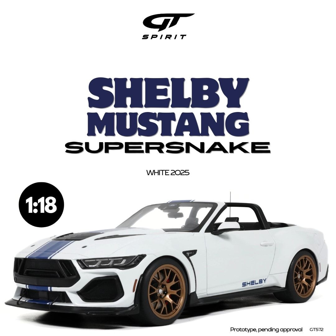 1:18 GT Spirit - 2025 Shelby Mustang Supersnake White