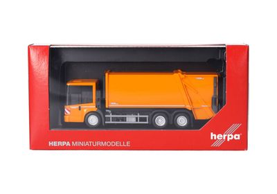 1:87 Herpa - Mercedes-Benz Econic Pressmüllfahrzeug FAUN VARIOPRESS, kommunalorange 1:87 Herpa - Mercedes-Benz Econic Pressmüllfahrzeug FAUN VARIOPRESS, kommunalorange