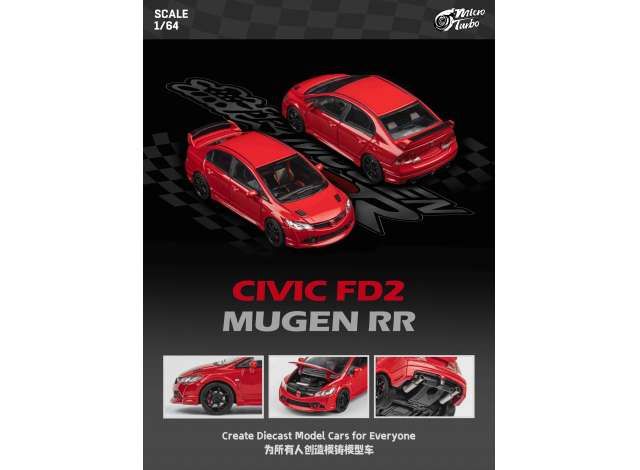1:64 Microturbo - Honda Civic Custom FD2 MUGEN RR, red 1:64 Microturbo - Honda Civic Custom FD2 MUGEN RR, red