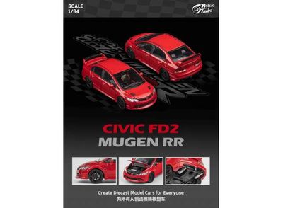 1:64 Microturbo - Honda Civic Custom FD2 MUGEN RR, red 1:64 Microturbo - Honda Civic Custom FD2 MUGEN RR, red