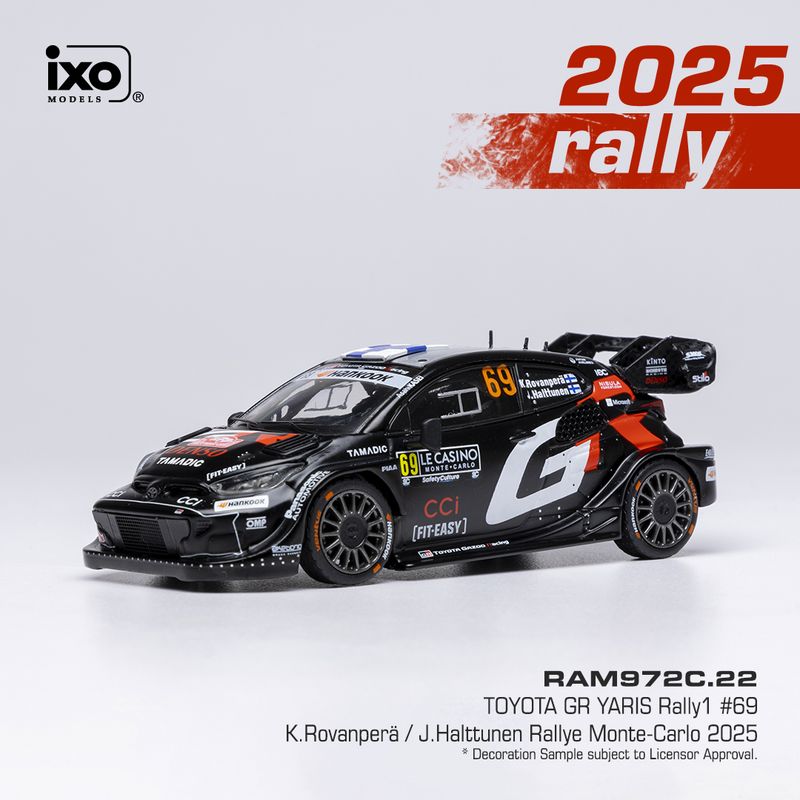 1:43 Ixo - Toyota GR Yaris Rally1, WRC, Rally Monte Carlo, 2025, #69 1:43 Ixo - Toyota GR Yaris Rally1, WRC, Rally Monte Carlo, 2025, #69