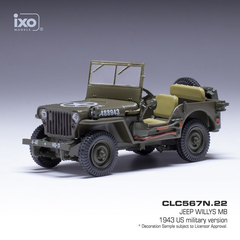 1:43 Ixo - Jeep Willys MB, oliv, 1943 1:43 Ixo - Jeep Willys MB, oliv, 1943