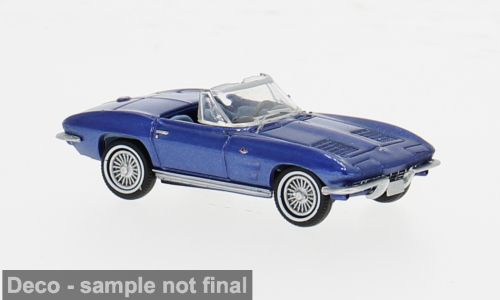 1:87 Brekina - Chevrolet Corvette C2 Cabrio, blau, 1962
