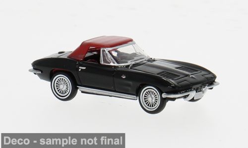 1:87 Brekina - Chevrolet Corvette C2 Cabrio, schwarz, 1962