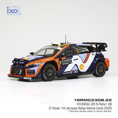 1:18 Ixo - Hyundai i20 N Rally1 WRC #8 Rally Monte Carlo O.Tänak M.Järveoja 1:18 Ixo - Hyundai i20 N Rally1 WRC #8 Rally Monte Carlo O.Tänak M.Järveoja