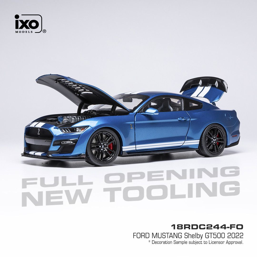 1:18 Ixo USA - 2022 Ford Mustang Shelby GT500, blue
