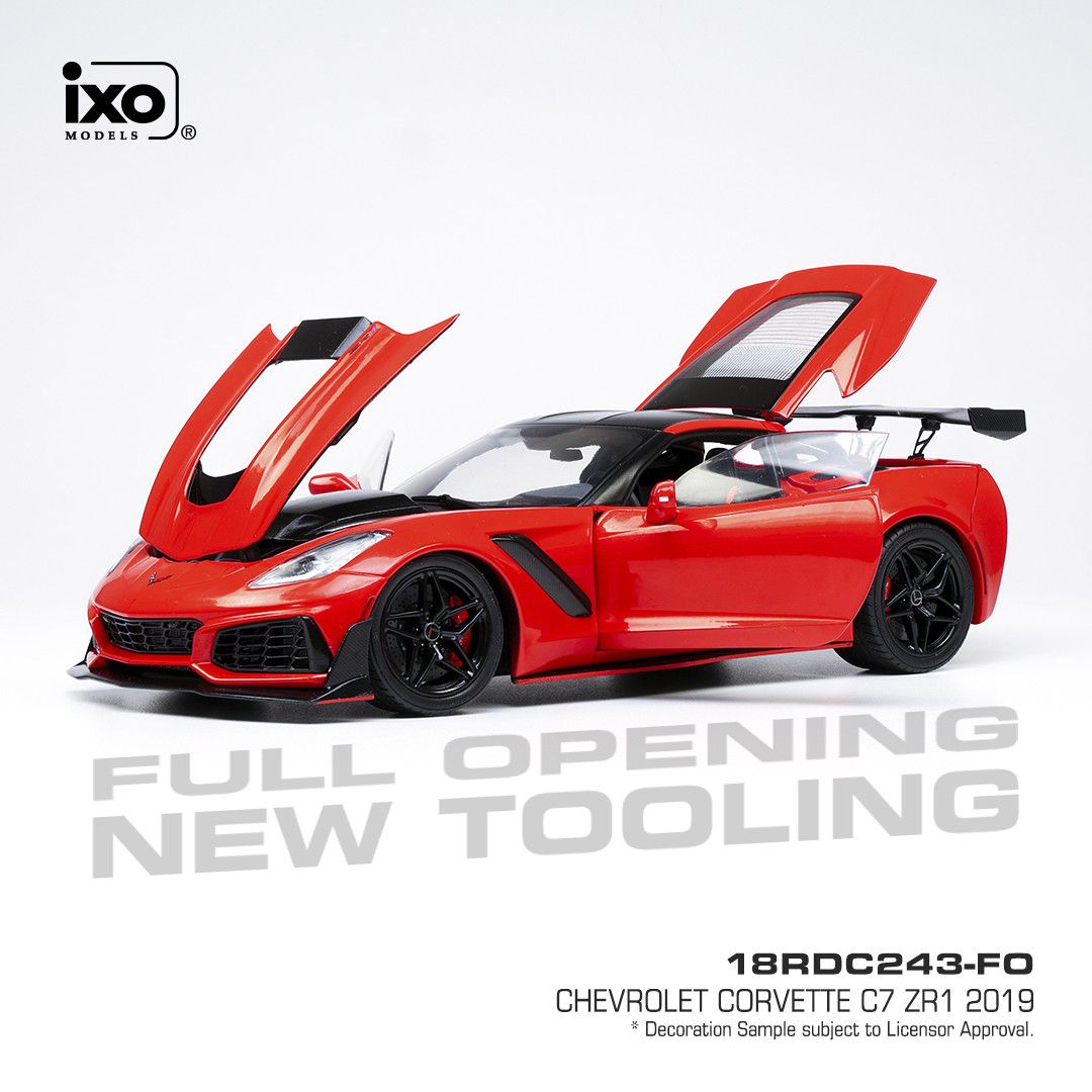 1:18 Ixo USA - 2019 Chevrolet Corvette C7 ZR, red
