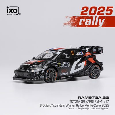 1:43 Ixo - Toyota GR Yaris Rally1, WRC, Rally Monte Carlo, 2025, #17 1:43 Ixo - Toyota GR Yaris Rally1, WRC, Rally Monte Carlo, 2025, #17