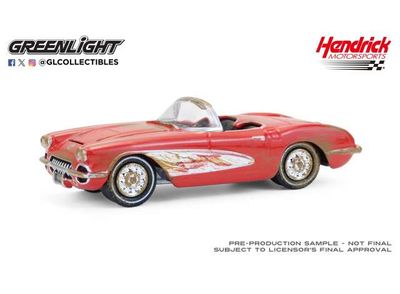 1:64 Greenlight - 1958 Chevrolet Corvette - Rick Hendrick Owned VIN #00001 Unrestored 1:64 Greenlight - 1958 Chevrolet Corvette - Rick Hendrick Owned VIN #00001 Unrestored