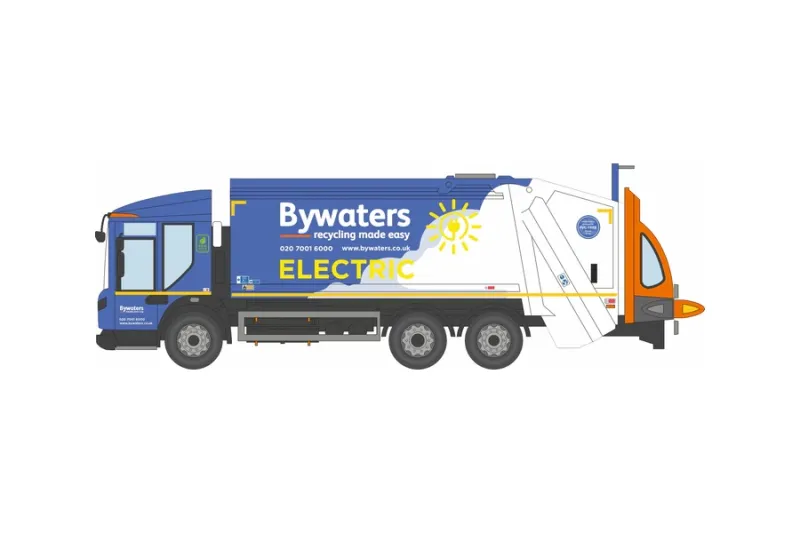 1:76 Oxford  - Dennis Eagle Refuse Truck Bywaters