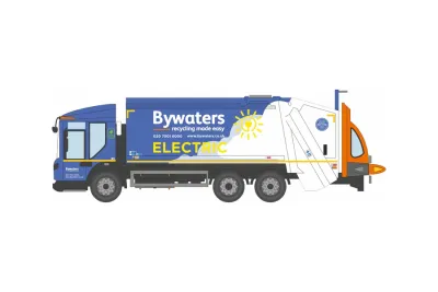 1:76 Oxford - Dennis Eagle Refuse Truck Bywaters 1:76 Oxford - Dennis Eagle Refuse Truck Bywaters