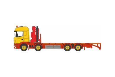 1:76 Oxford - Scania Crane Lorry Yellow 1:76 Oxford - Scania Crane Lorry Yellow