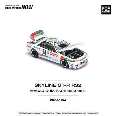 1:64 Pop Race Limited - Nissan Skyline GT-R R32 #23 Macau Guia Race 1990 Winner, 1:64 Pop Race Limited - Nissan Skyline GT-R R32 #23 Macau Guia Race 1990 Winner,