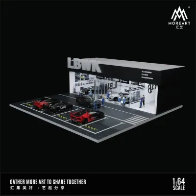 1:64 Black Box Diorama (MoreArt) - Diorama LBWK Showroom *With Lights* *Without Cars* 1:64 Black Box Diorama (MoreArt) - Diorama LBWK Showroom *With Lights* *Without Cars*