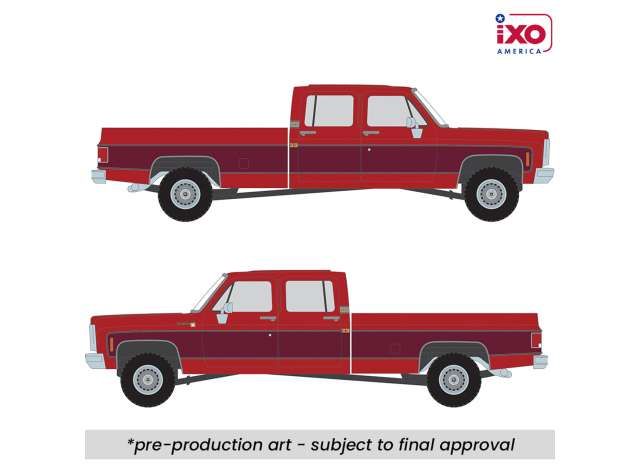 1:64 Ixo USA - 1979 Chevrolet Scottsdale K20, carmine red/dark carmine red