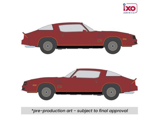 1:64 Ixo USA - 1978 Chevrolet Camaro Z28, carmine metallic 1:64 Ixo USA - 1978 Chevrolet Camaro Z28, carmine metallic