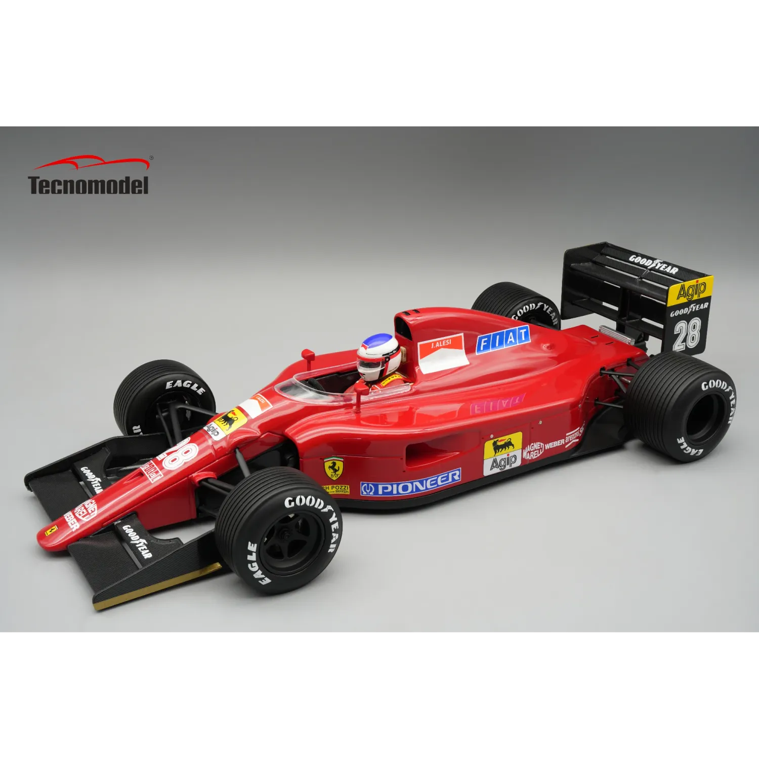 1:18 Tecnomodel - Ferrari 642 F1 1991 British GP Jean Alesi Raining Tyres *with Driver Figure*