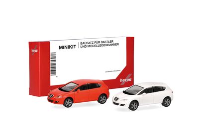 1:87 Herpa - Herpa MiniKit: Seat Leon, naranja/candyweiß (2 Stück) 1:87 Herpa - Herpa MiniKit: Seat Leon, naranja/candyweiß (2 Stück)