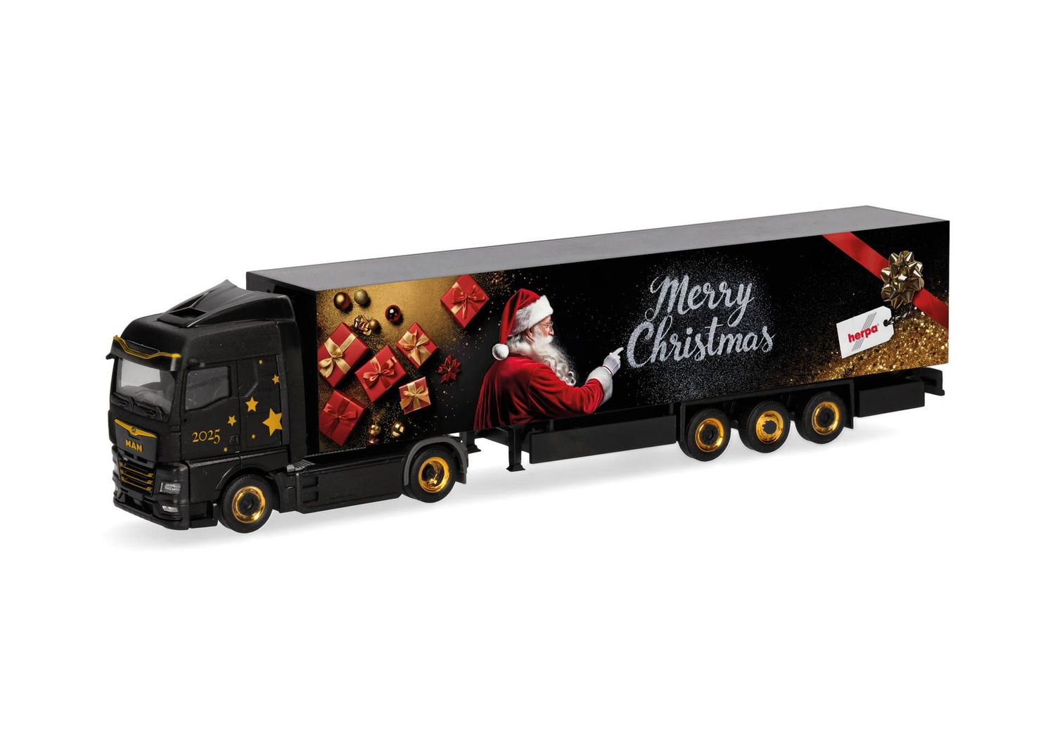 1:87 Herpa - MAN eTGX GM Koffer-Sattelzug "Herpa Weihnachtsmodell 2025"