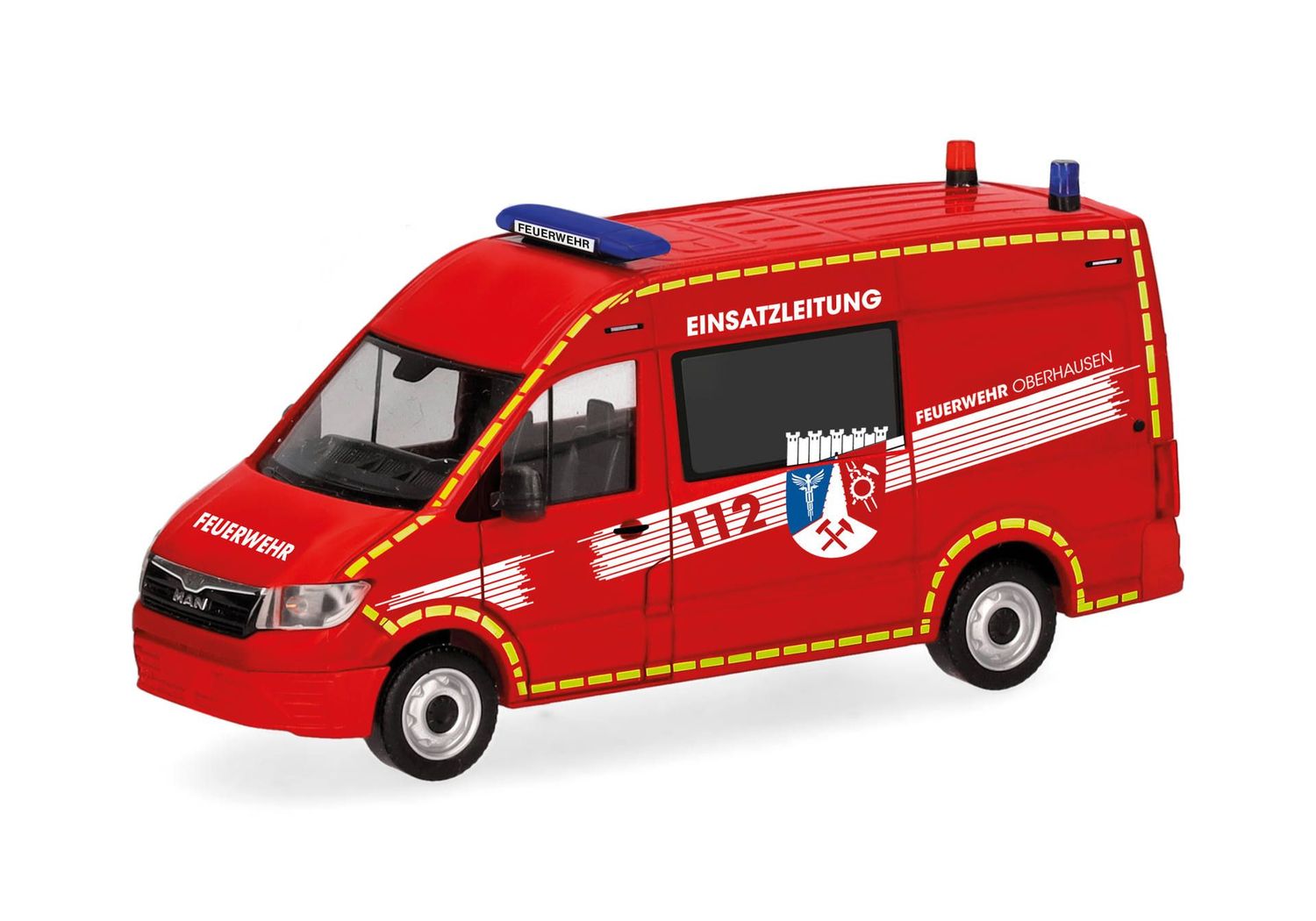 1:87 Herpa - MAN TGE Halbbus Hochdach "Feuerwehr Oberhausen/ELW"