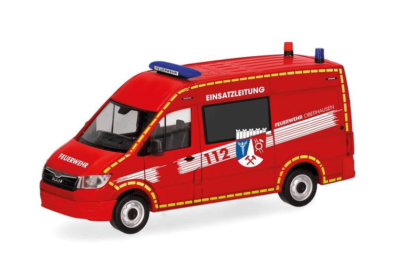 1:87 Herpa - MAN TGE Halbbus Hochdach 1:87 Herpa - MAN TGE Halbbus Hochdach "Feuerwehr Oberhausen/ELW"
