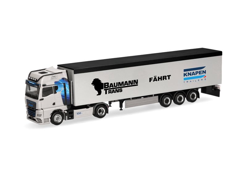1:87 Herpa - MAN TGX GX Schubboden-Sattelzug 1:87 Herpa - MAN TGX GX Schubboden-Sattelzug "Baumann/Knapen"