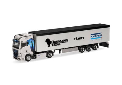 1:87 Herpa - MAN TGX GX Schubboden-Sattelzug 1:87 Herpa - MAN TGX GX Schubboden-Sattelzug "Baumann/Knapen"