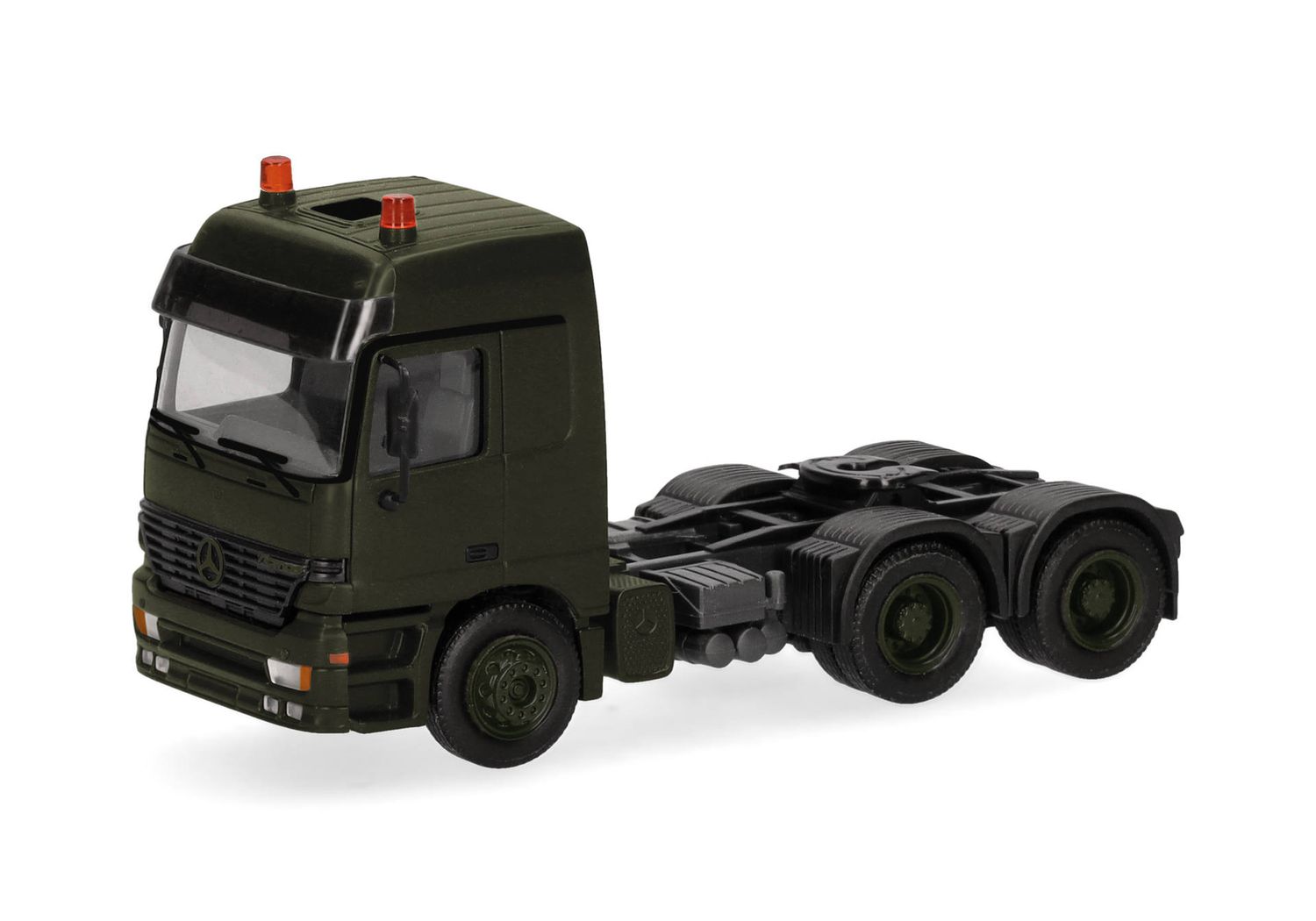 1:87 Herpa - Mercedes-Benz Actros L (96) MP1 Zugmaschine 3achs (6x4), olivgrün (Belgien)