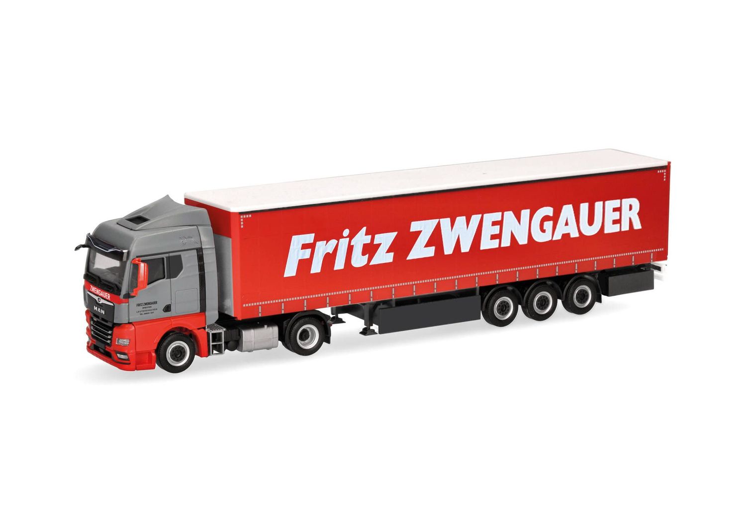 1:87 Herpa - MAN TGX GM Gardinenplanen-Sattelzug "Zwengauer"