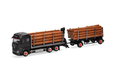 1:87 Herpa - Mercedes-Benz Arocs '18 Bigspace Holztransporter-Hängerzug 1:87 Herpa - Mercedes-Benz Arocs '18 Bigspace Holztransporter-Hängerzug "Jürgen Ehrmann Transporte"