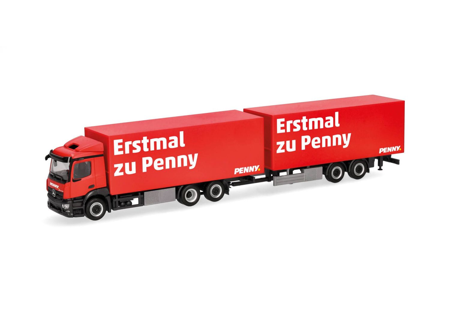 1:87 Herpa - Mercedes-Benz Classicspace Kühlkoffer-Hängerzug "Penny"