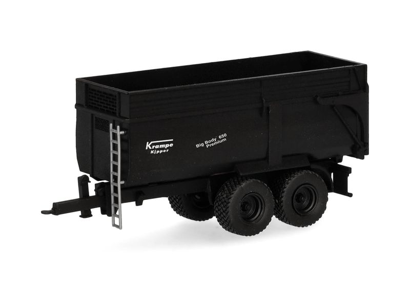 1:87 Herpa - Krampe Kippmuldenanhänger BigBody 650 2achs, schwarz 1:87 Herpa - Krampe Kippmuldenanhänger BigBody 650 2achs, schwarz