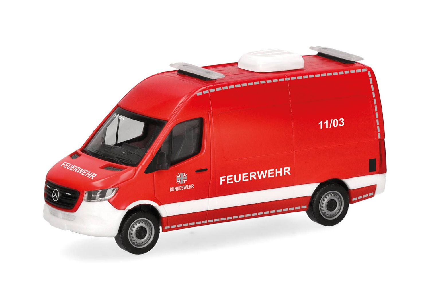 1:87 Herpa - Mercedes-Benz Sprinter '18 Kasten Hochdach "Bundeswehr/Feuerwehr" (11/03)