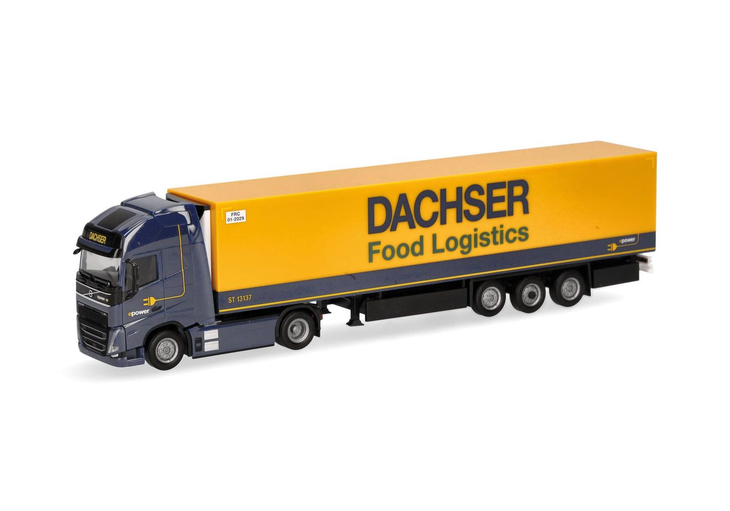 1:87 Herpa - Volvo FH GL XL 2020 Electric Kühlkoffer-Sattelzug "Dachser Food Logistics"