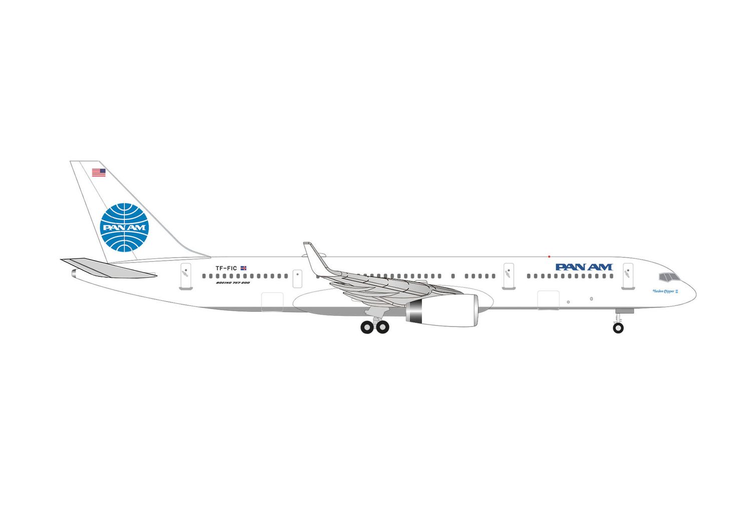 1:500 Herpa Wings - Pan Am Boeing 757-200 "Tracing the Transatlantic" – TF-FIC