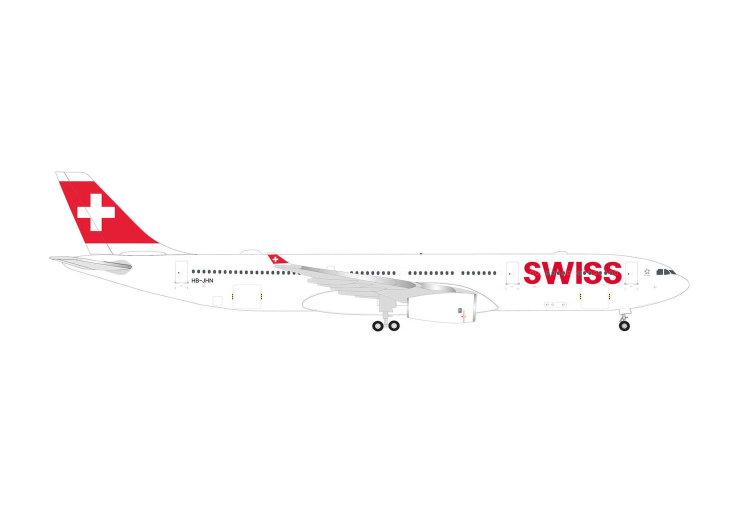 1:500 Herpa Wings - Swiss International Air Lines Airbus A330-300 – HB-JHN