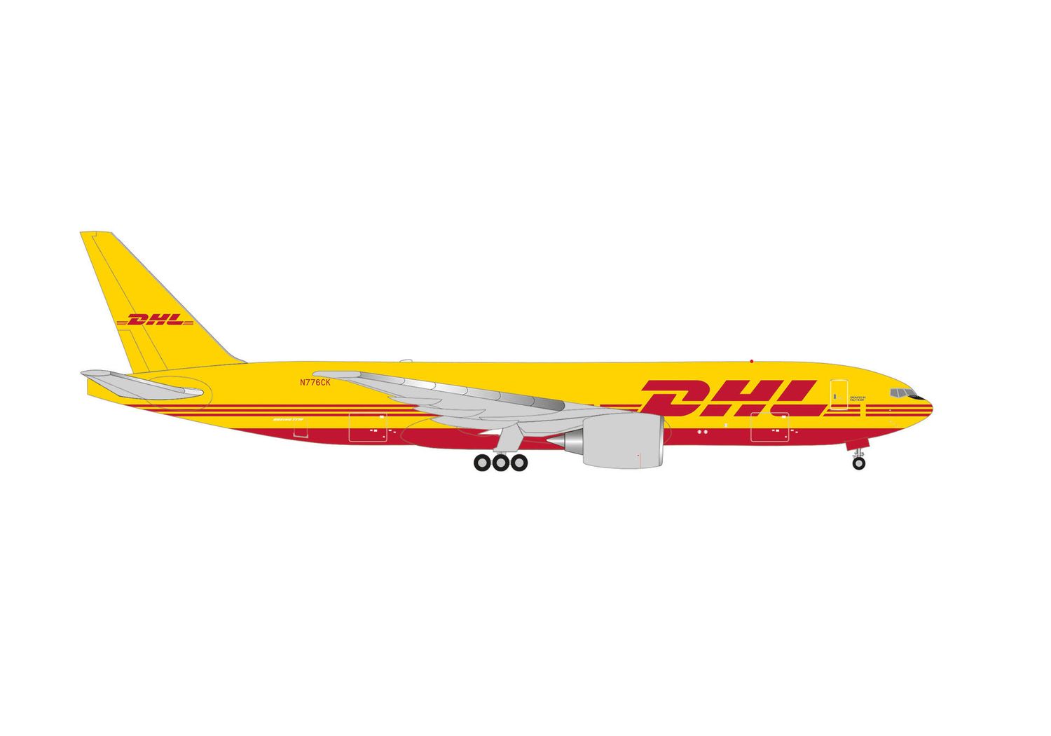 1:500 Herpa Wings - DHL Aviation Boeing 777F – N776CK