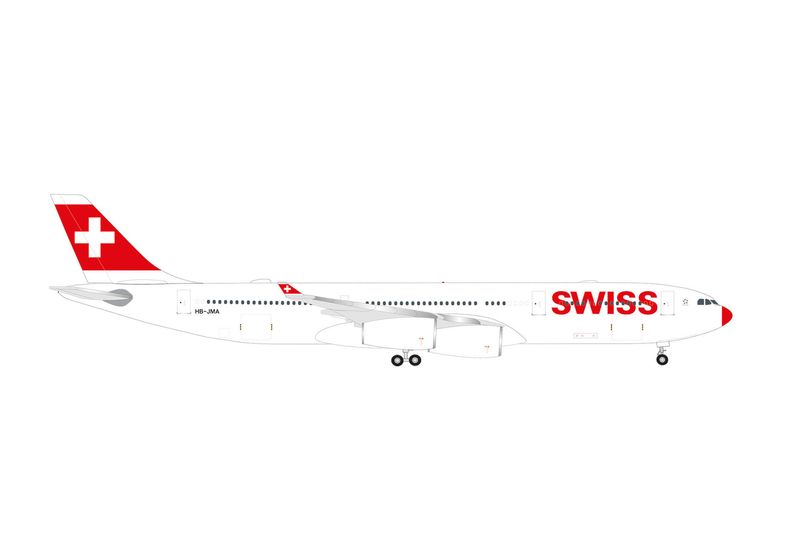 1:500 Herpa Wings - Swiss International Air Lines Airbus A340-300 1:500 Herpa Wings - Swiss International Air Lines Airbus A340-300 "LxAirDeer"