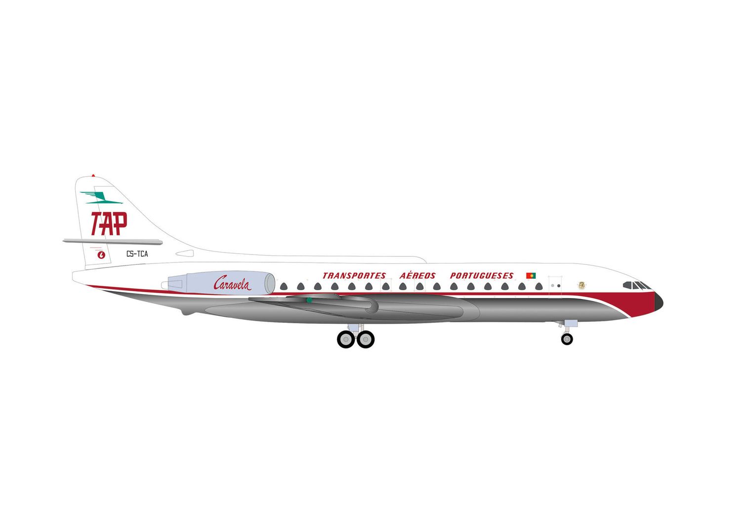 1:500 Herpa Wings - TAP Air Portugal Sud Aviation Caravelle – CS-TCA