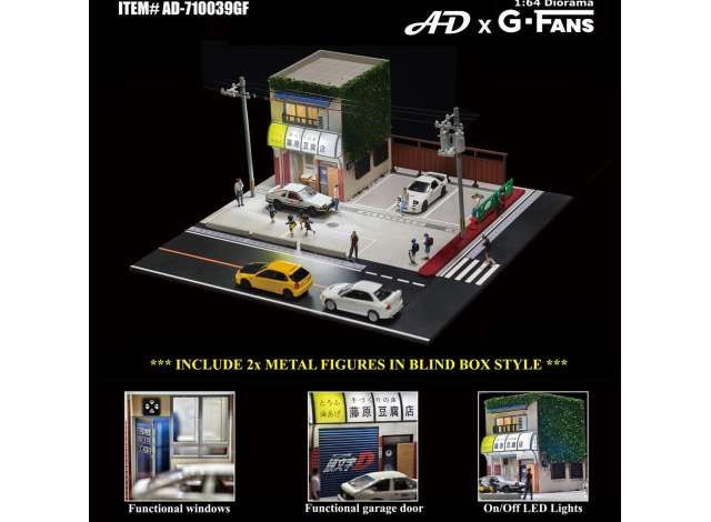1:64 American Diorama - Tofu shop diorama diorama with LED lights *Other figures and vehicles Not Included!!*