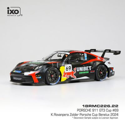 1:18 Ixo - Porsche 911 GT3 Cup #69 Porsche Cup Zolder K. Rovenpera 1:18 Ixo - Porsche 911 GT3 Cup #69 Porsche Cup Zolder K. Rovenpera