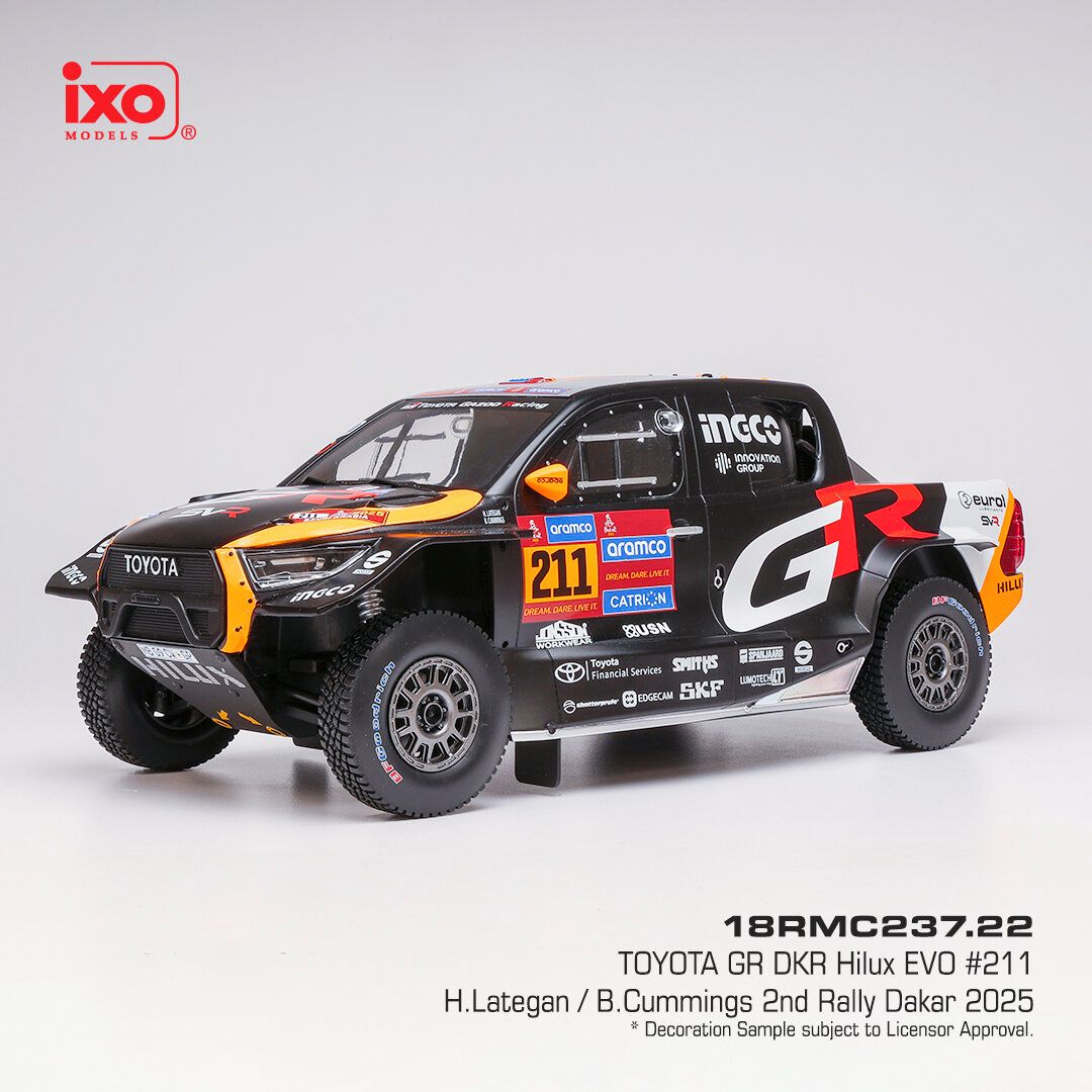1:43 Ixo - Toyota GR DKR Hilux Evo T1+ #211 Rally Dakar 2023 L. Henk - C. Brett