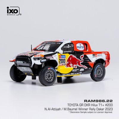 1:43 Ixo - Toyota GR DKR Hilux Evo T1+ #225 Rally Dakar 2023 N. Al-Attiyah - M. Baumel 1:43 Ixo - Toyota GR DKR Hilux Evo T1+ #225 Rally Dakar 2023 N. Al-Attiyah - M. Baumel