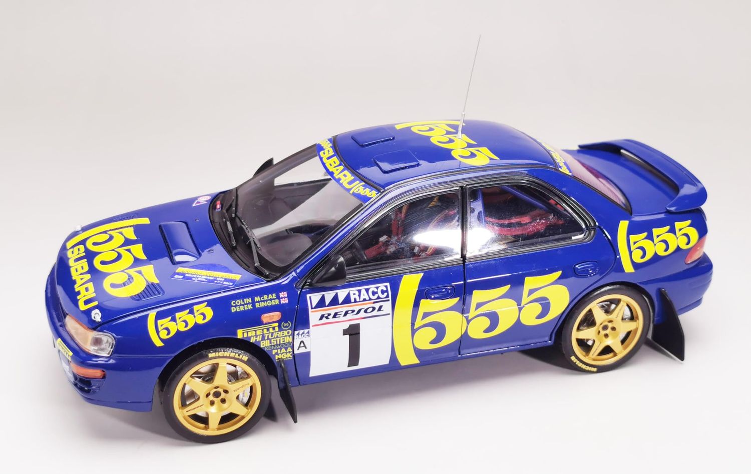 1:18 Sunstar - Subaru Impreza 555 #1 Rally Catalunya 1996 C. McRae - D. Ringer *Reproduktion*
