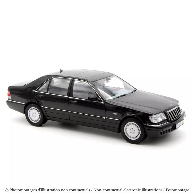 1:18 Norev - 1997 Mercedes S600 V12 Black 1:18 Norev - 1997 Mercedes S600 V12 Black