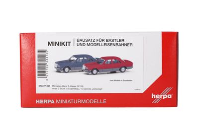 1:87 Herpa - Herpa MiniKit: Mercedes-Benz S-Klasse (W126) saphirblau und weinrot, 2 Stück