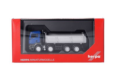 1:87 Herpa - MAN TGS NN Baukipper 4-achs, blau/silber 1:87 Herpa - MAN TGS NN Baukipper 4-achs, blau/silber