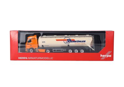 1:87 Herpa - Mercedes-Benz Actros Procabin Streamspace Silo-Sattelzug 1:87 Herpa - Mercedes-Benz Actros Procabin Streamspace Silo-Sattelzug "Steinkühler"